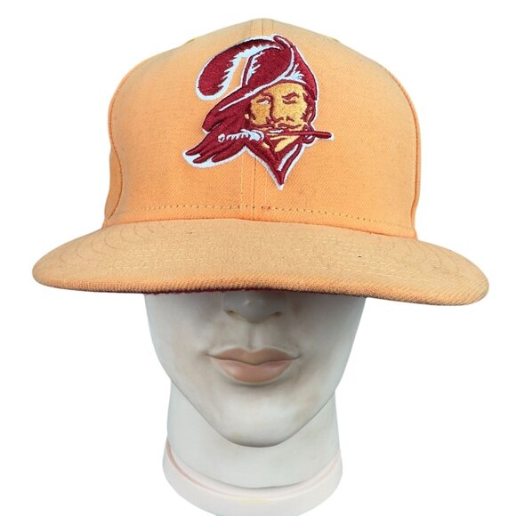 Vintage New Era NFL 59FIFTY Tampa Bay Buccaneers Snapback Cap Size 7 1/8 Orange - Picture 1 of 13